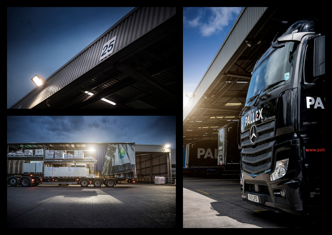 logistics photography, pallex truck, supply chain, logistics photographer, professional truck photograph, commercial photography, tim wallace