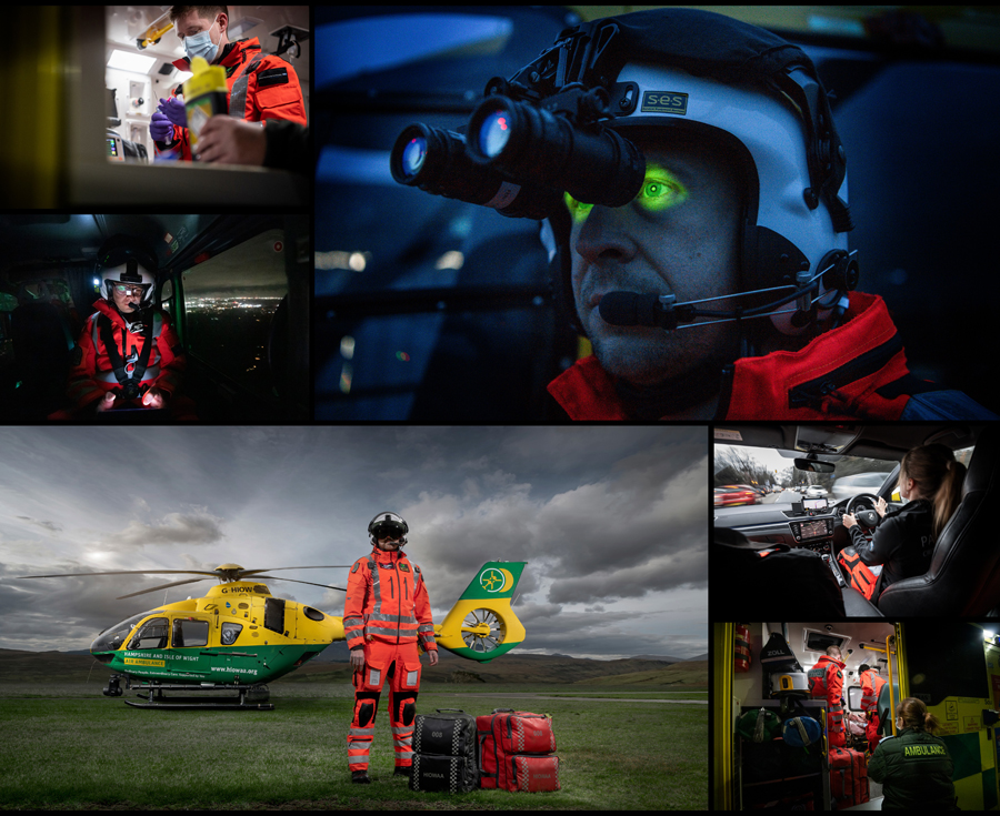 pictures of an air ambulance during live operations taken by photographer Tim Wallace