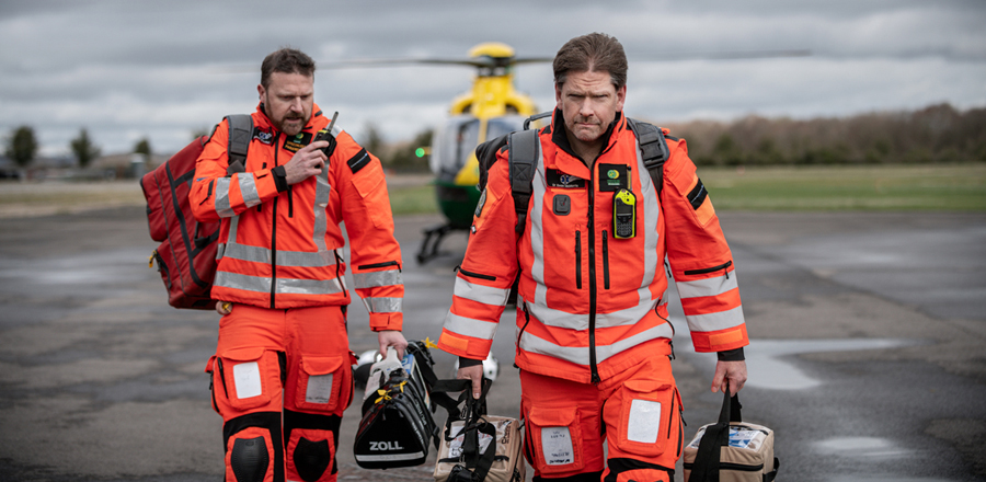 pictures of an air ambulance during live operations taken by photographer Tim Wallace